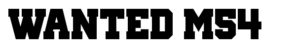 Wanted M54 font preview